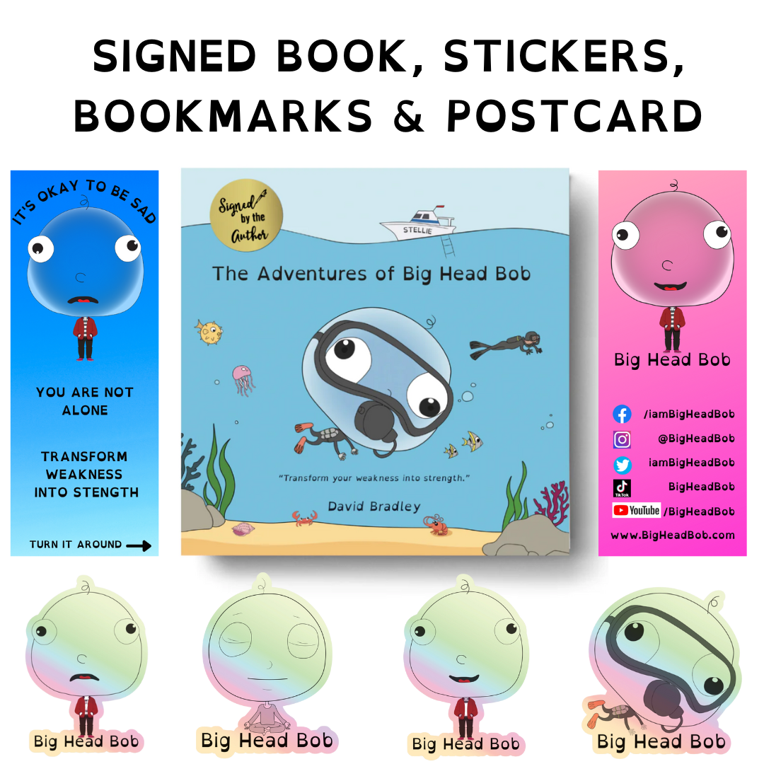Transform Your Weakness into Strength | Book 1 Package | Signed Copy of The Adventures of Big Head Bob