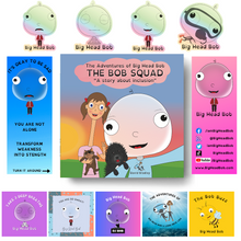 Load image into Gallery viewer, The Bob Squad | Signed Book with FREE fun pack of colorful stickers, bookmarks, and postcard