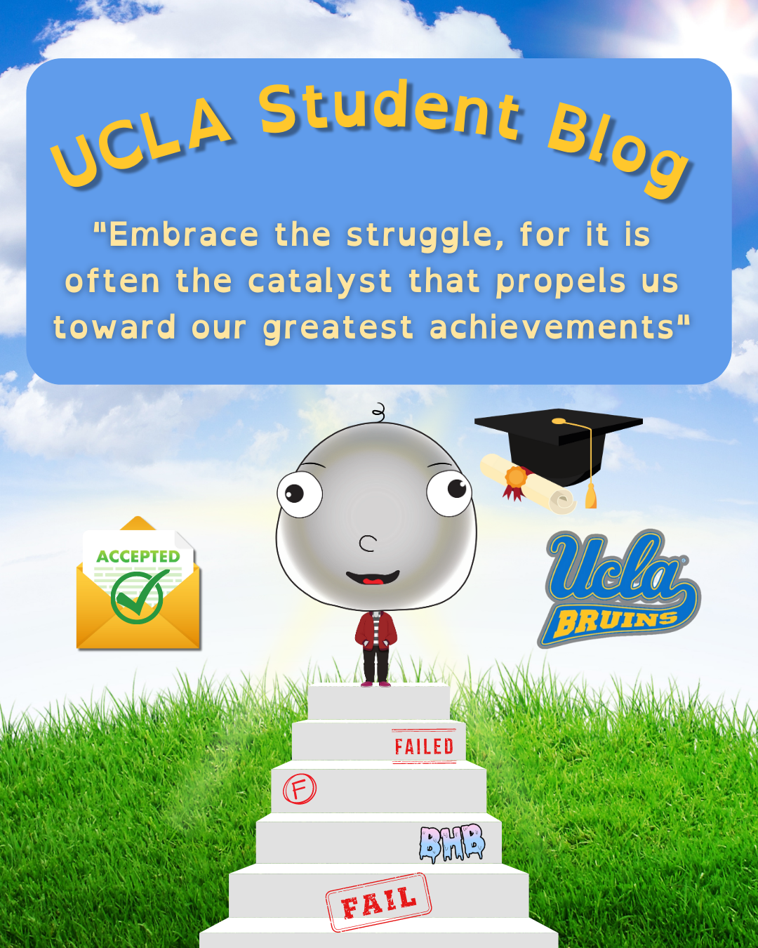 Student blog post about embracing challenges and perseverance as part of the journey toward success