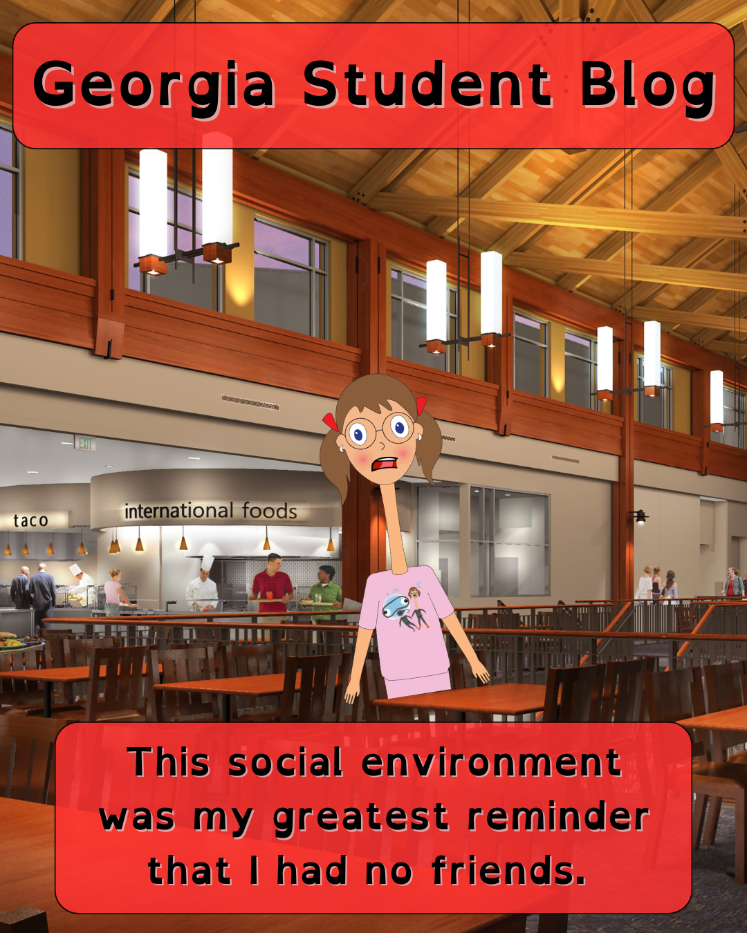 Student blog post about loneliness in college and the importance of connection and mental health