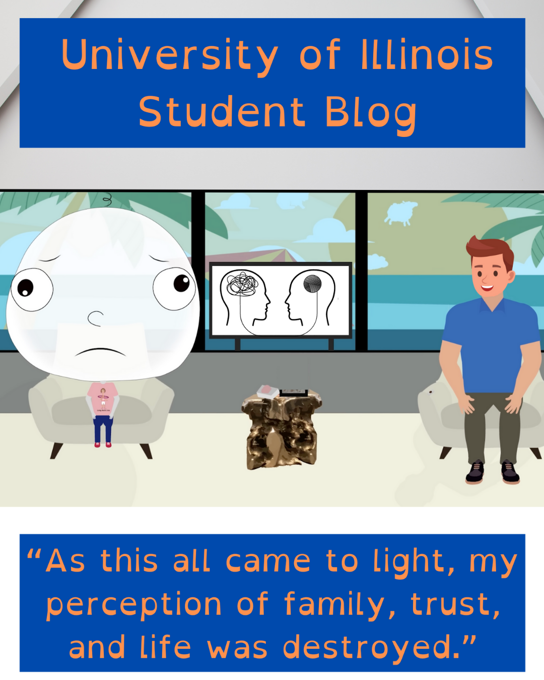 Student blog post about how seeing a therapist transformed their mental health and daily life