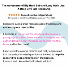 Load image into Gallery viewer, Book 2 Package - Signed Copy of Big Head Bob &amp; Long Neck Lisa - A deep dive into friendship
