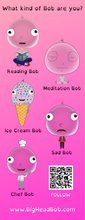 Load image into Gallery viewer, Bookmark | Big Head Bob Reverseable Bookmarks - Adorable Page Companions! (2 for 1 Deal)
