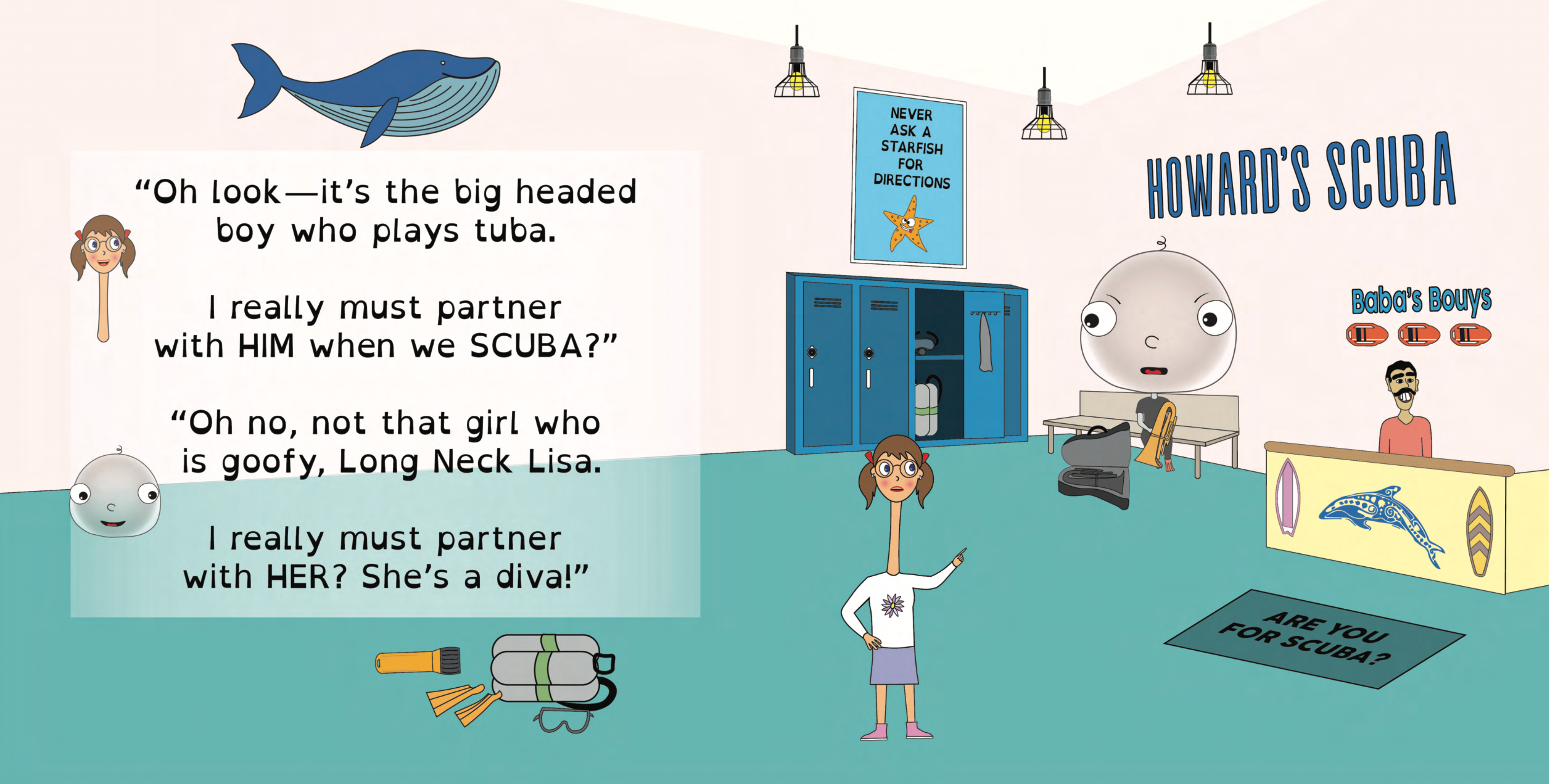 Book 2 - Signed Copy of Big Head Bob & Long Neck Lisa - A deep dive into friendship