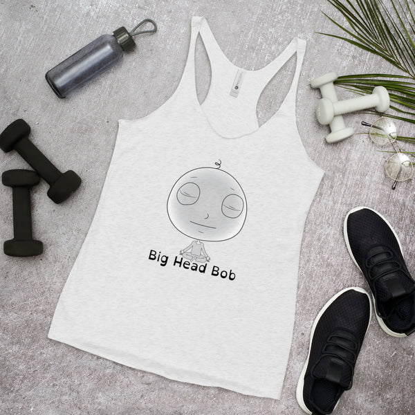 Meditation Bob Yoga Racerback Tank Top - Big Head Bob Gym and Yoga Apparel